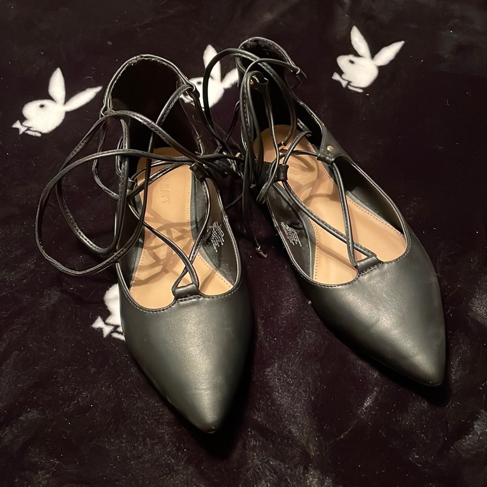 Old Navy, gladiator ankle close toe shoes